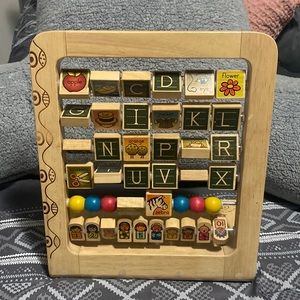 B. Toys Wooden Abacus Toy for toddlers, with Alphabet, Numbers & Picture…